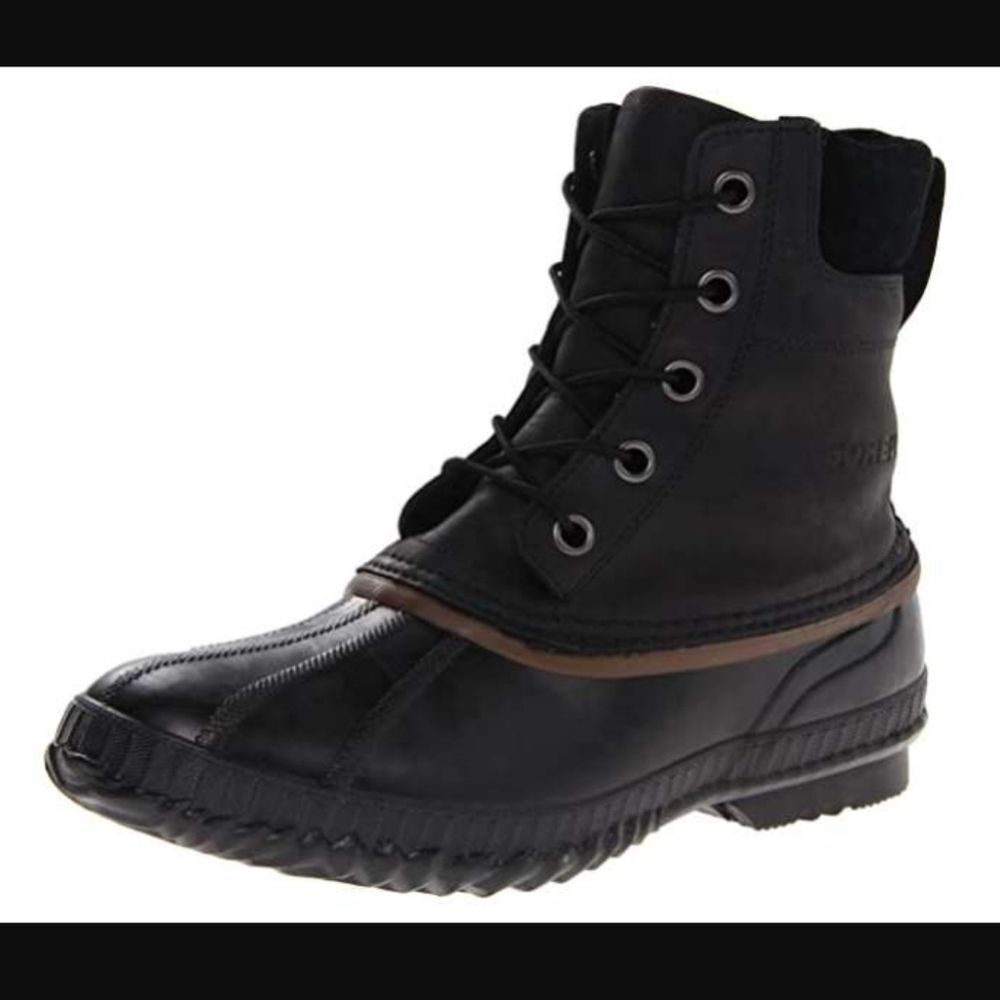 SOREL Men’s Cheyanne II Waterproof Insulated Boot Black/Dark Brown Size 11